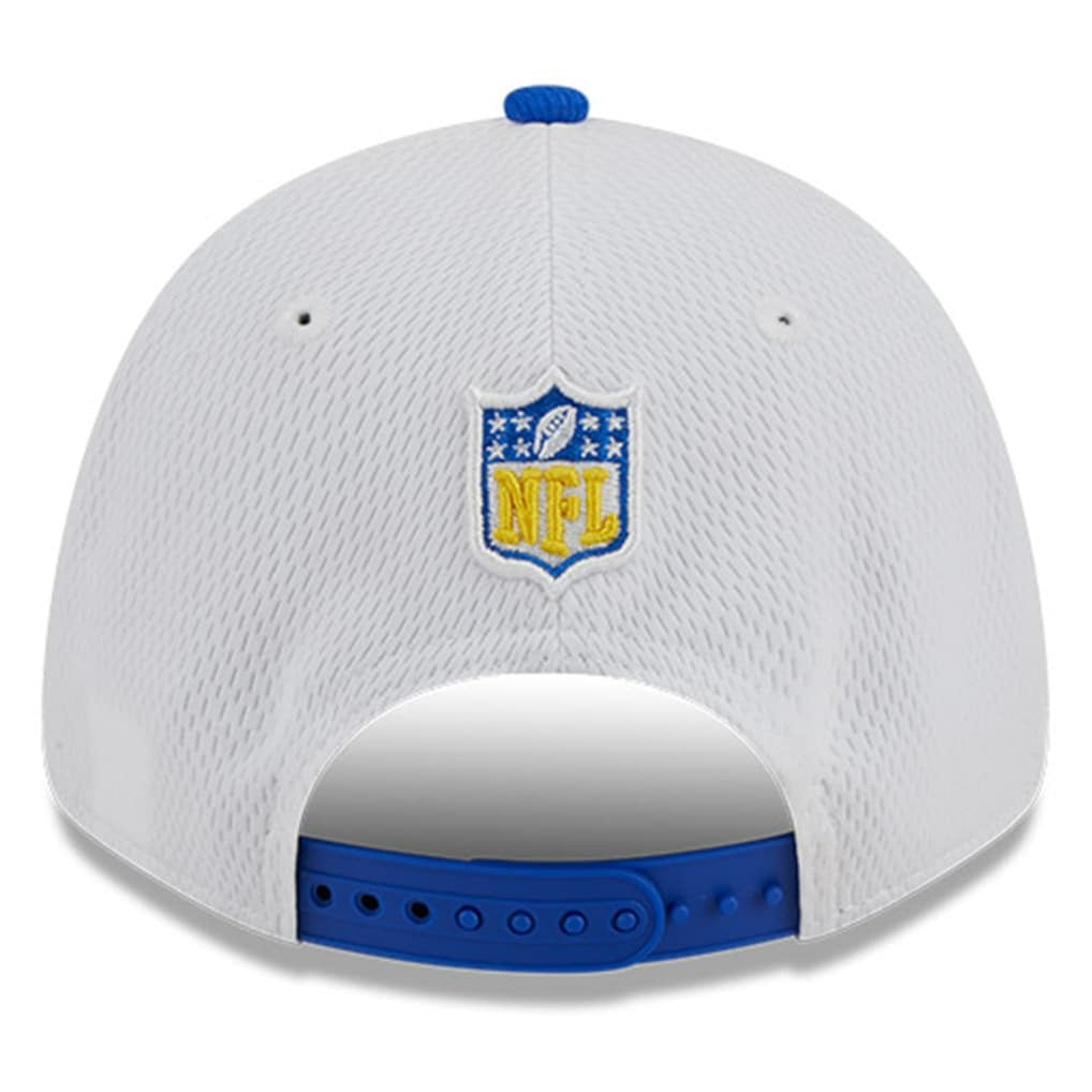 Los Angeles Rams New Era 2023 Sideline 9FORTY Adjustable Hat - White/Royal Hats