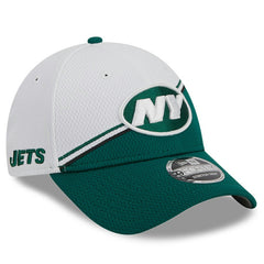 New York Jets New Era 2023 Sideline 9FORTY Adjustable Hat - White/Green Hats