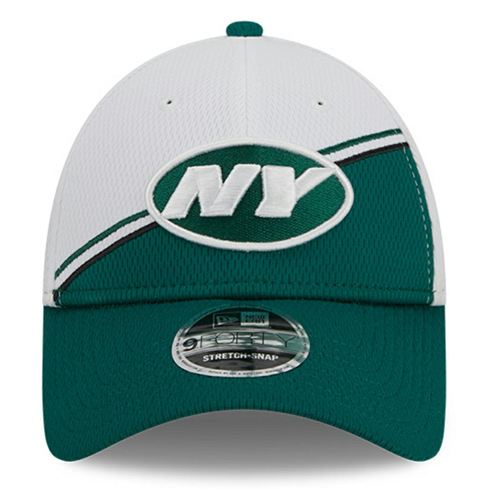 New York Jets New Era 2023 Sideline 9FORTY Adjustable Hat - White/Green Hats