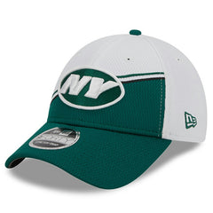 New York Jets New Era 2023 Sideline 9FORTY Adjustable Hat - White/Green Hats