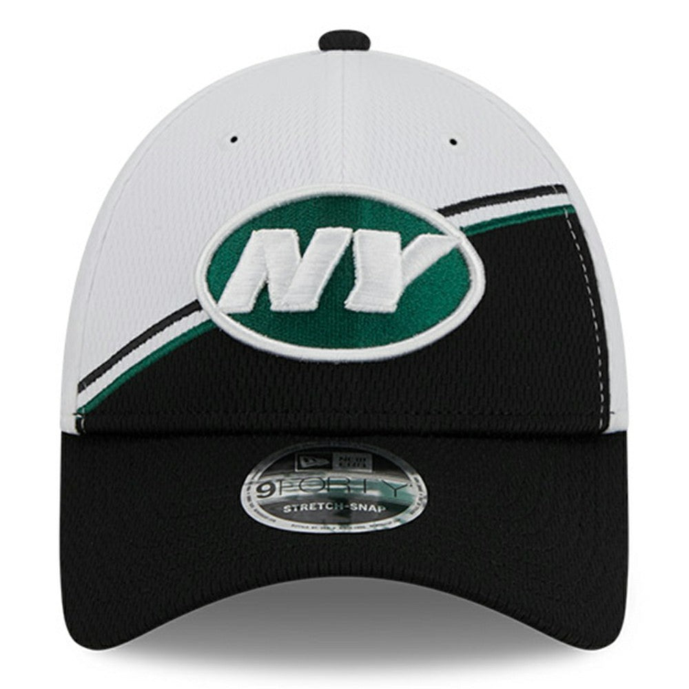 New York Jets New Era 2023 Sideline 9FORTY Adjustable Hat - White/Black Hats