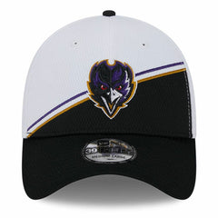 Baltimore Ravens New Era 2023 Sideline 39THIRTY Flex Hat - White/Black Hats