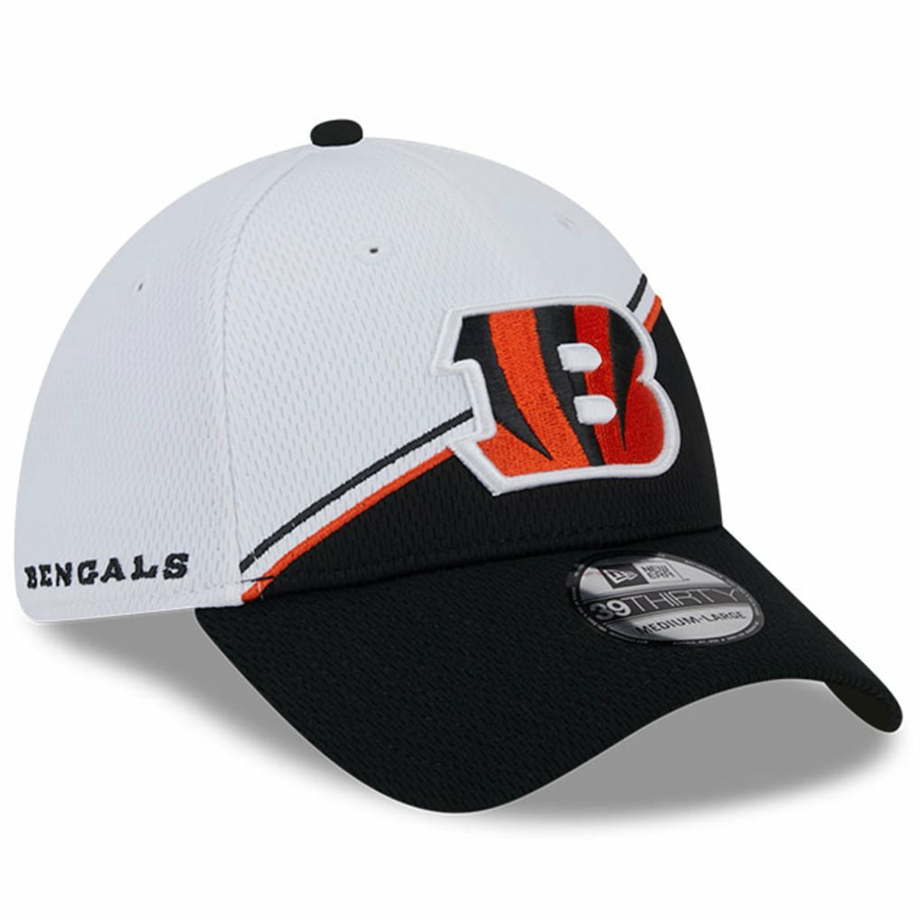 Cincinnati Bengals New Era 2023 Sideline 39THIRTY Flex Hat - White/Black Hats