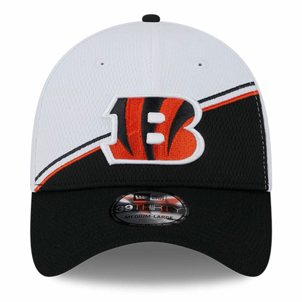 Cincinnati Bengals New Era 2023 Sideline 39THIRTY Flex Hat - White/Black Hats