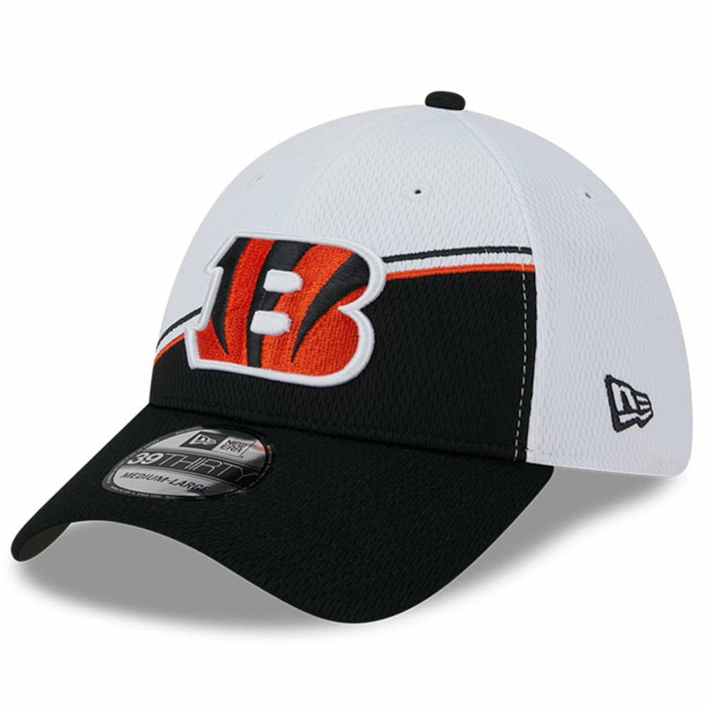 Cincinnati Bengals New Era 2023 Sideline 39THIRTY Flex Hat - White/Black Hats