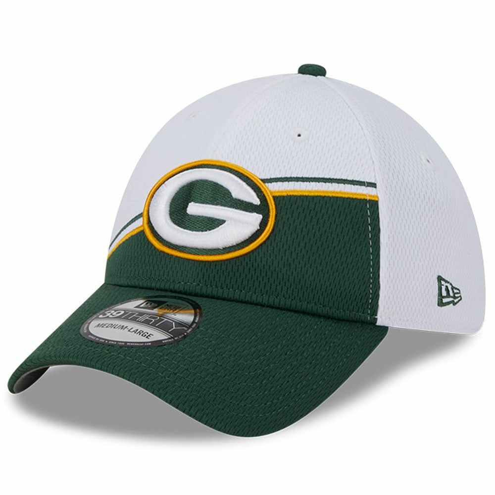 Green Bay Packers New Era 2023 Sideline 39THIRTY Flex Hat - White/Green Hats
