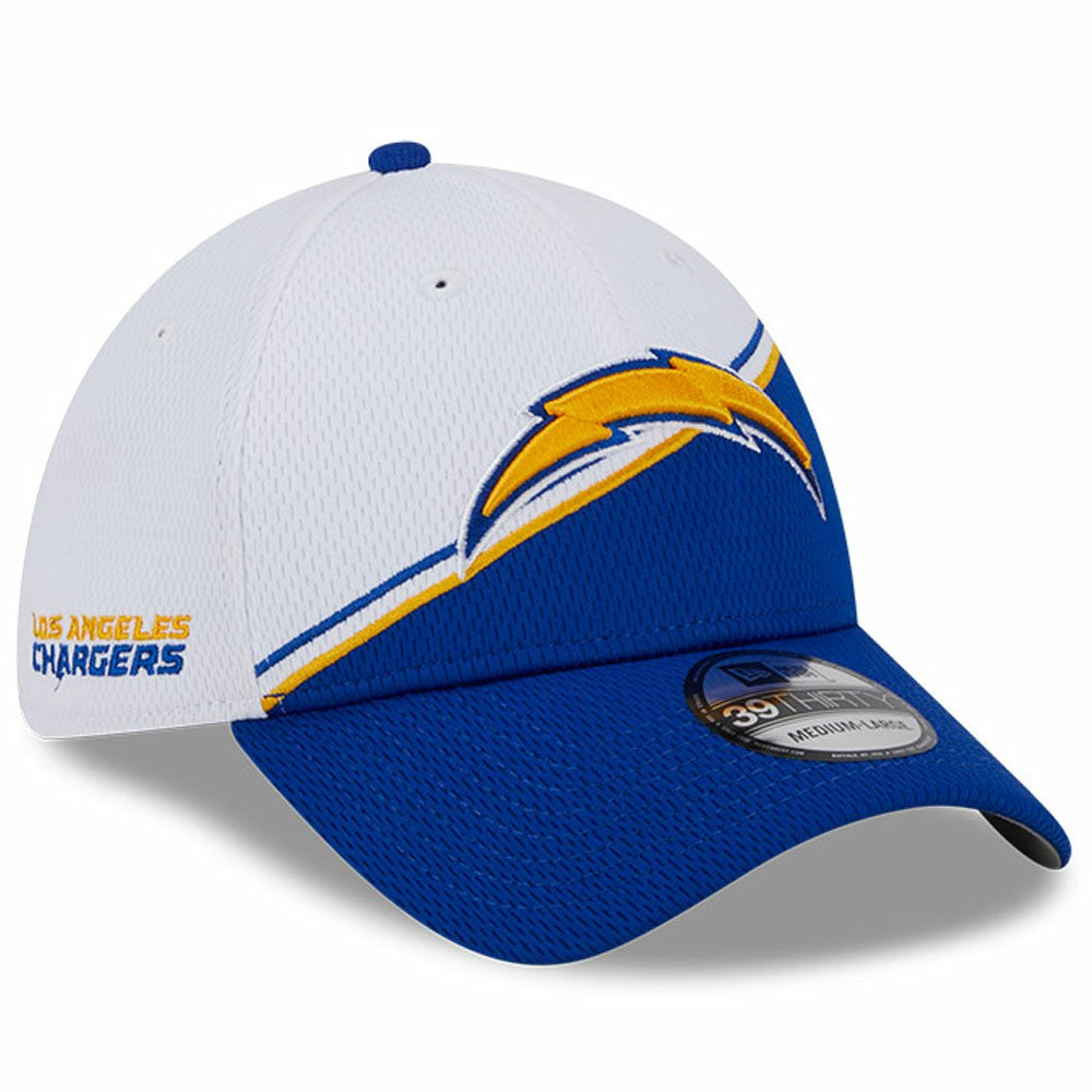 Los Angeles Chargers New Era 2023 Sideline 39THIRTY Flex Hat - White/Blue Hats