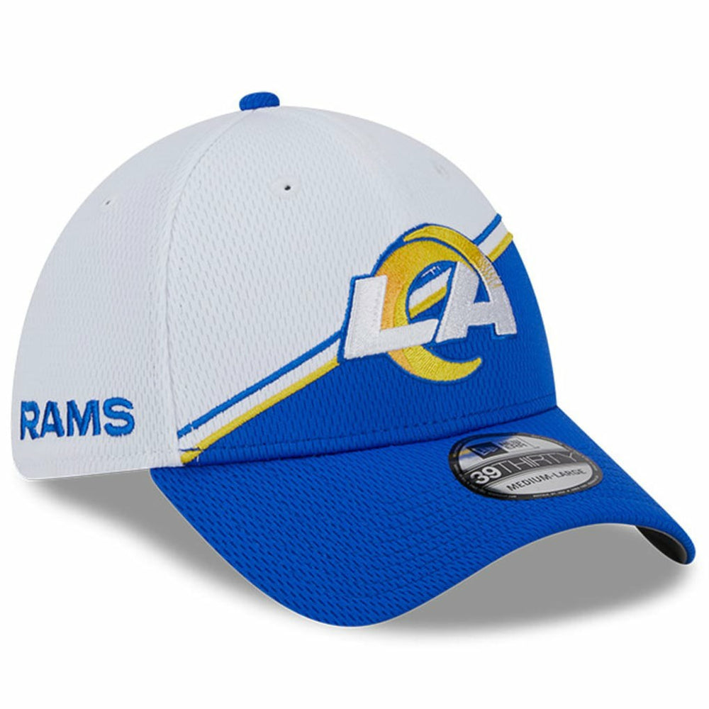 Los Angeles Rams New Era 2023 Sideline 39THIRTY Flex Hat - White/Royal Hats