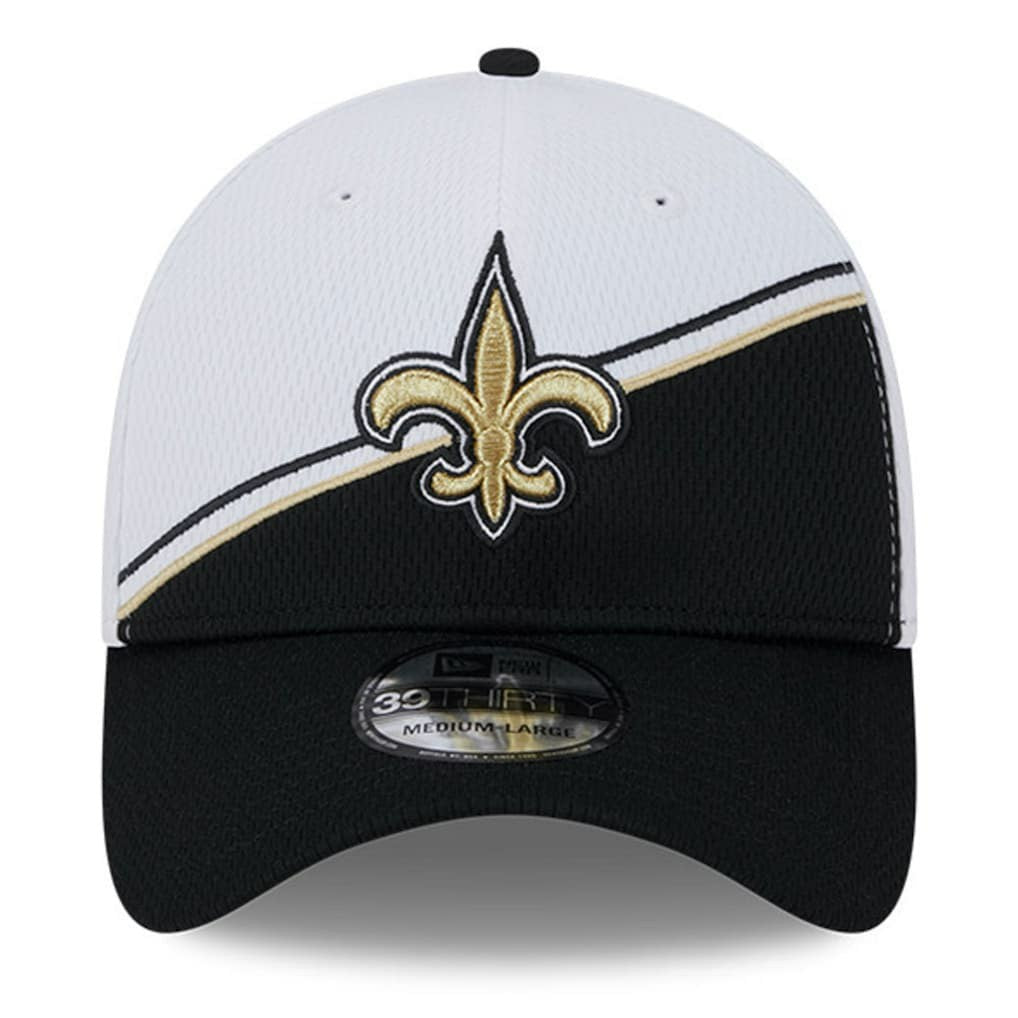 New Orleans Saints New Era 2023 Sideline 39THIRTY Flex Hat - White/Black Hats