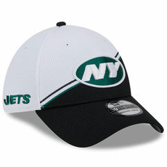 New York Jets New Era 2023 Sideline 39THIRTY Flex Hat - White/Black Hats