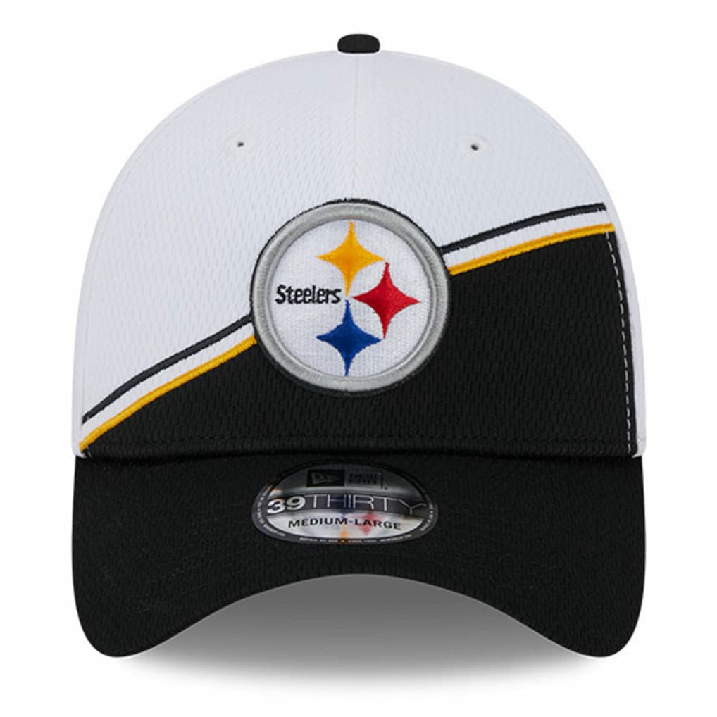 Pittsburgh Steelers New Era 2023 Sideline 39THIRTY Flex Hat - White/Black Hats