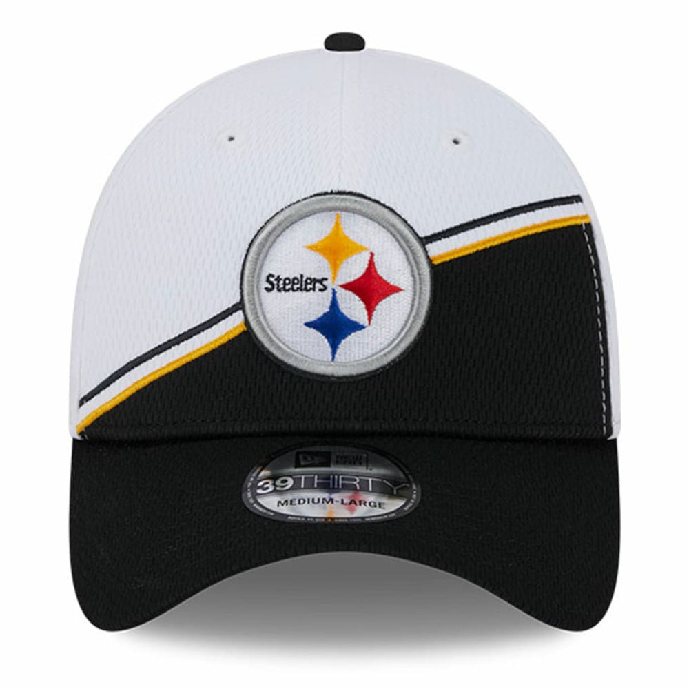 Pittsburgh Steelers New Era 2023 Sideline 39THIRTY Flex Hat - White/Black Hats