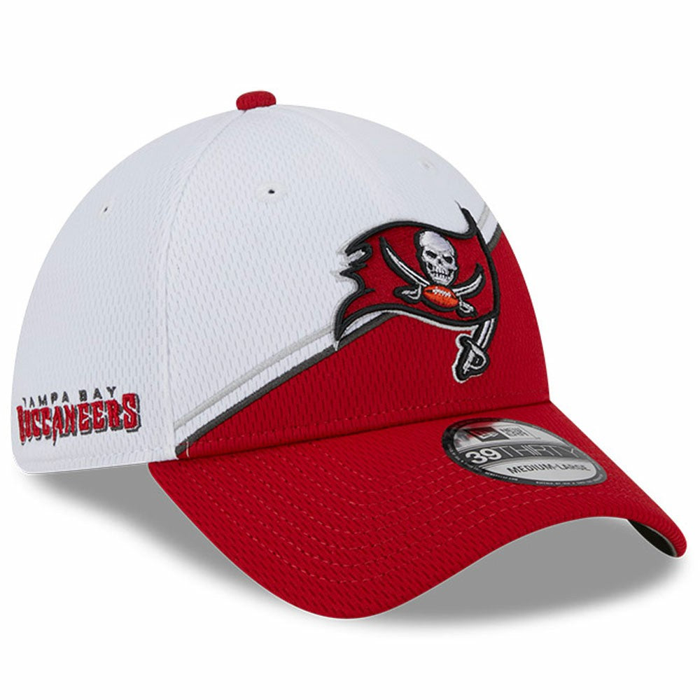 Tampa Bay Buccaneers New Era 2023 Sideline 39THIRTY Flex Hat - White/Red Hats
