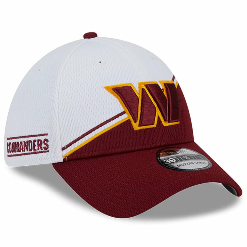 Washington Commanders New Era 2023 Sideline 39THIRTY Flex Hat - White/Burgundy Hats