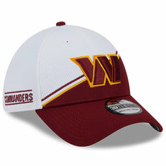Washington Commanders New Era 2023 Sideline 39THIRTY Flex Hat - White/Burgundy Hats