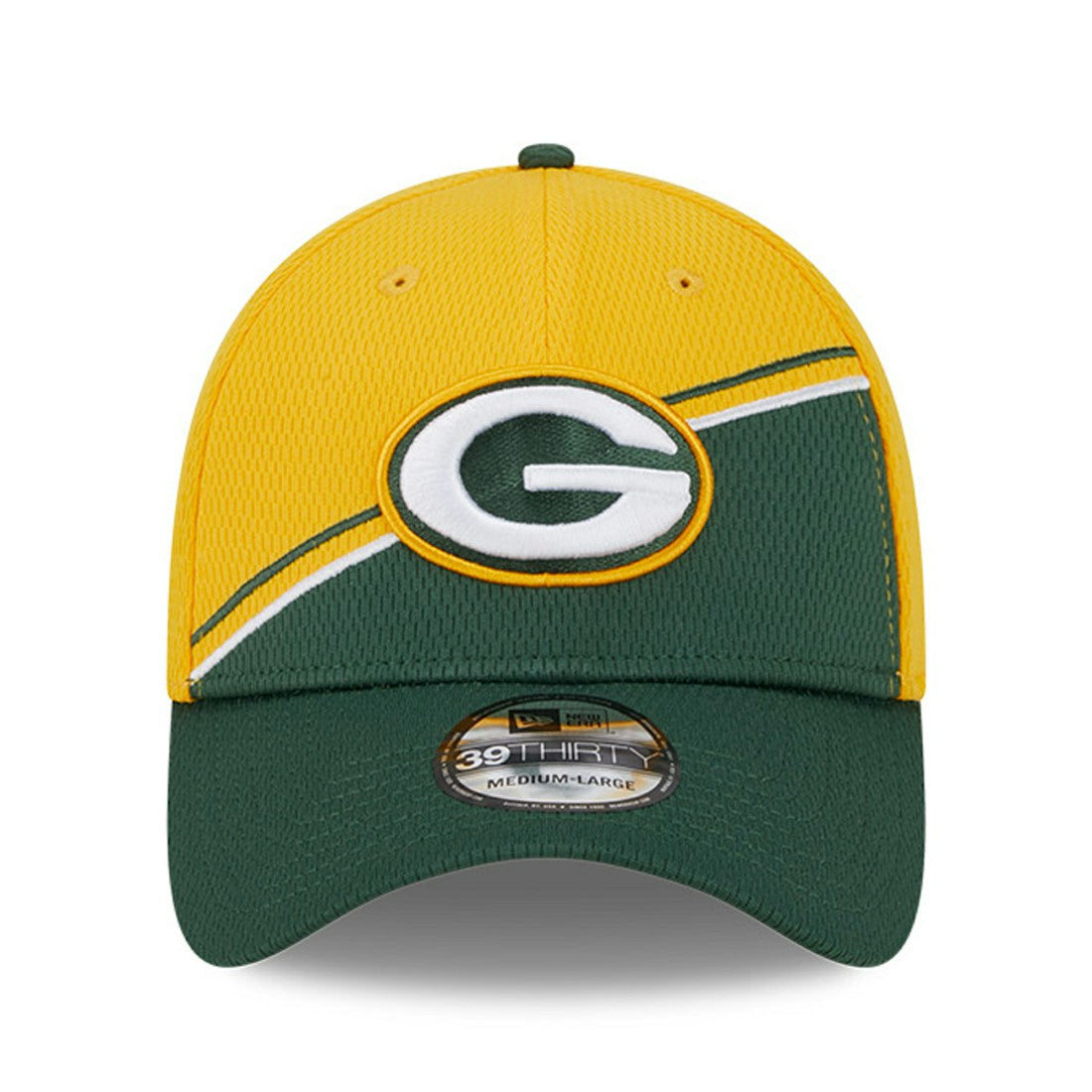 Green Bay Packers New Era 2023 Sideline 39THIRTY Flex Hat - Gold/Green Hats