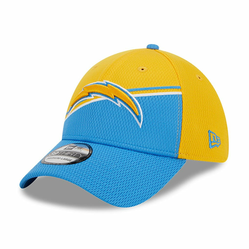 Los Angeles Chargers New Era 2023 Sideline 39THIRTY Flex Hat - Gold/Powder Blue Hats