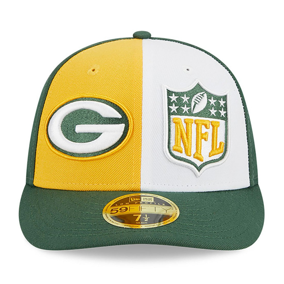Green Bay Packers New Era 2023 Sideline Low Profile 59FIFTY Fitted Hat - Yellow/Green Hats