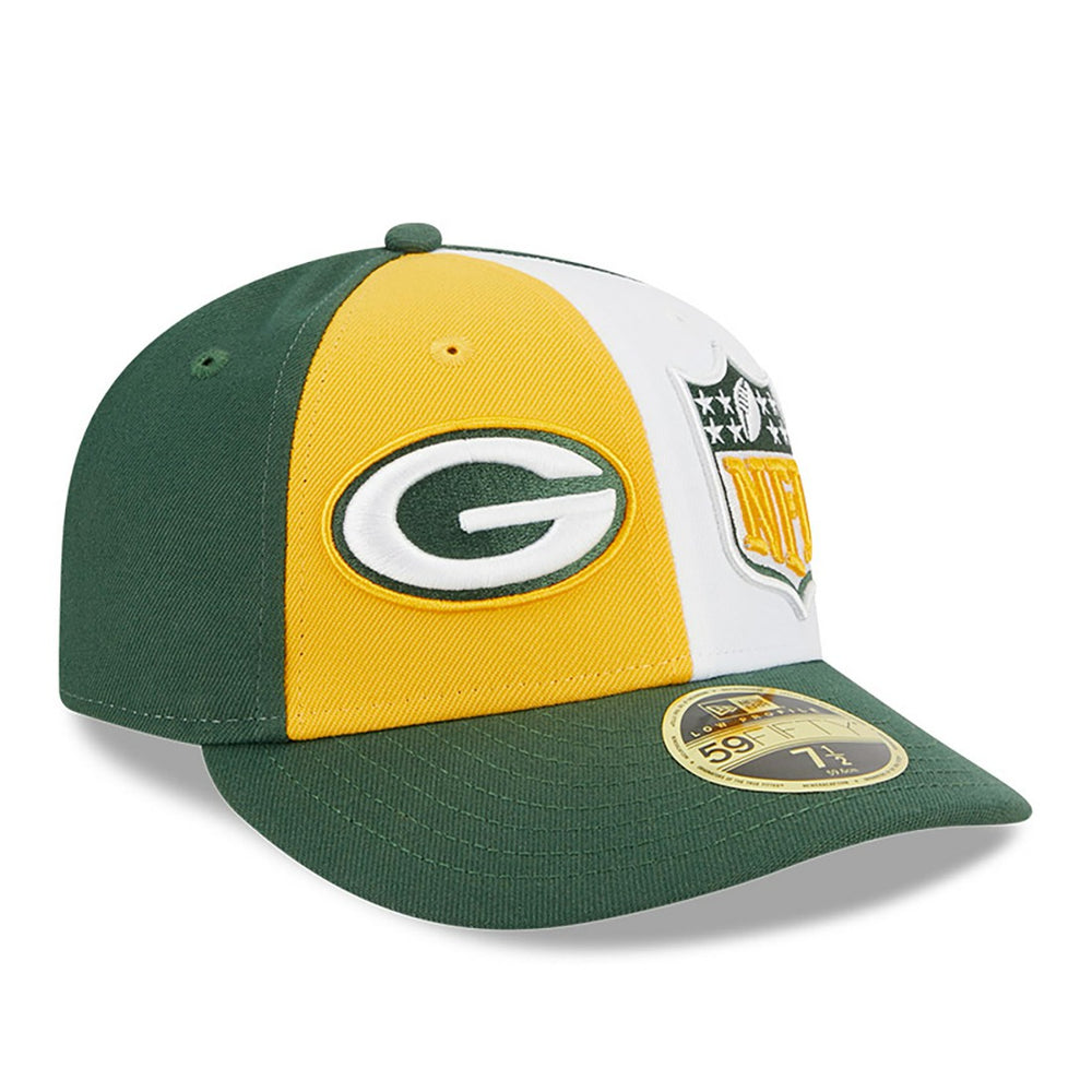 Green Bay Packers New Era 2023 Sideline Low Profile 59FIFTY Fitted Hat - Yellow/Green Hats