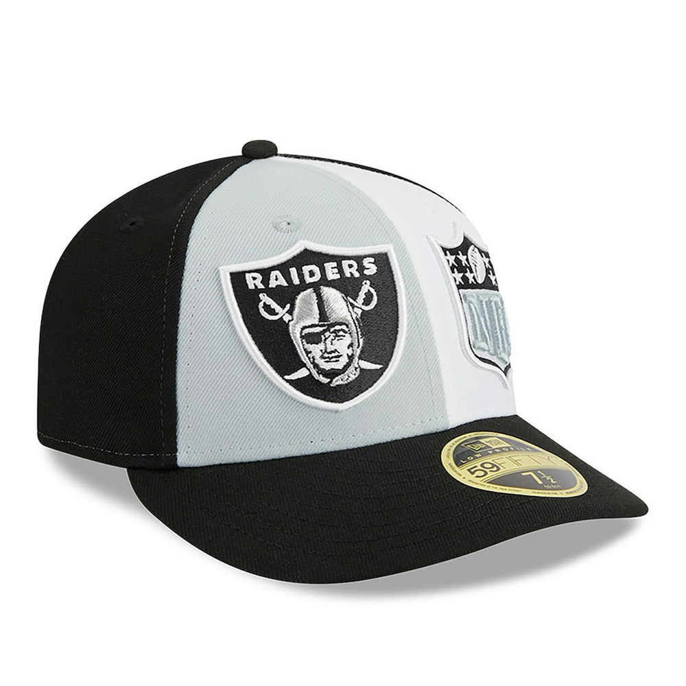 Las Vegas Raiders New Era 2023 Sideline Low Profile 59FIFTY Fitted Hat - Gray/Black Hats