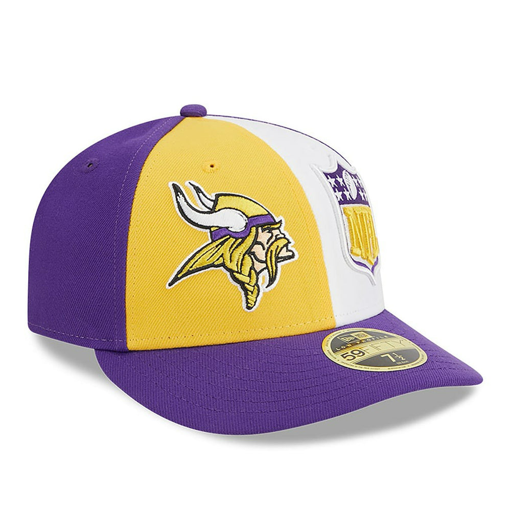Minnesota Vikings New Era 2023 Sideline Low Profile 59FIFTY Fitted Hat - Gold/Purple Hats