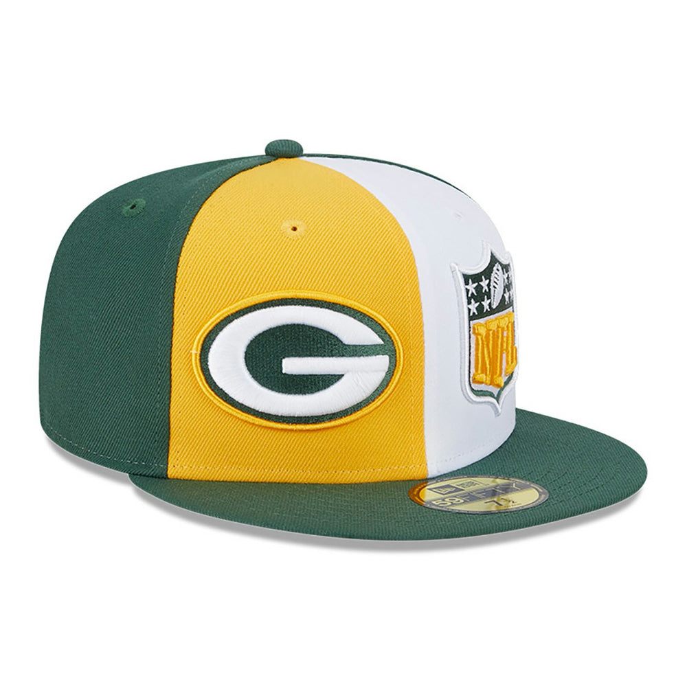 Green Bay Packers New Era 2023 Sideline 59FIFTY Fitted Hat - Gold/Green Hats