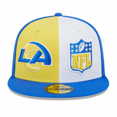 Los Angeles Rams New Era 2023 Sideline 59FIFTY Fitted Hat - Gold/Royal Hats