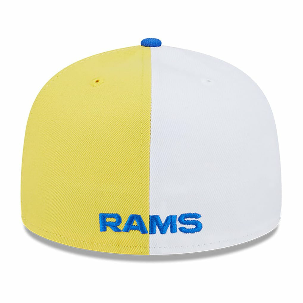 Los Angeles Rams New Era 2023 Sideline 59FIFTY Fitted Hat - Gold/Royal Hats