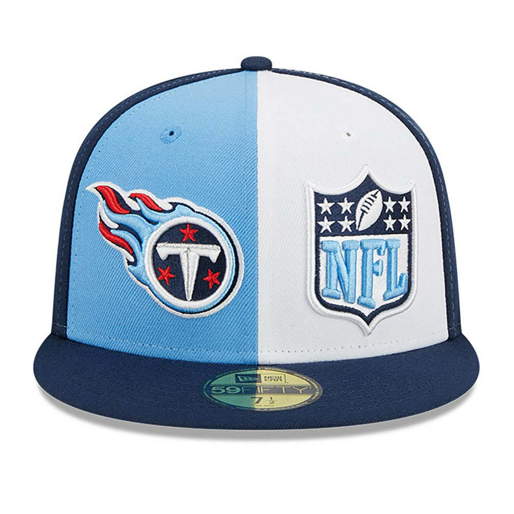 Tennessee Titans New Era 2023 Sideline 59FIFTY Fitted Hat - Light Blue/Navy Hats