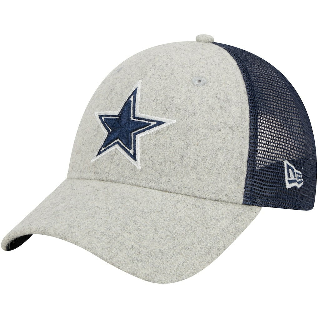 Dallas Cowboys New Era Pop Trucker 9FORTY Adjustable Hat - Heather Gray/Navy Hats