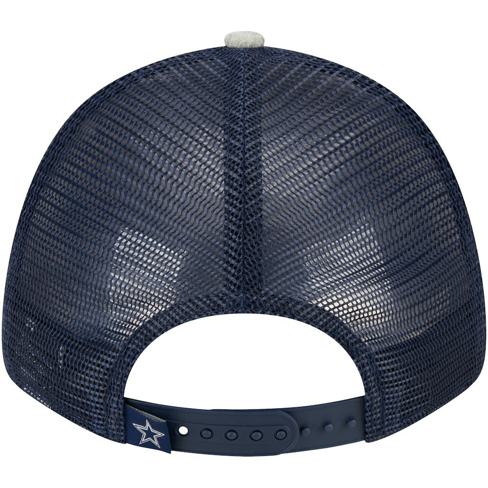 Dallas Cowboys New Era Pop Trucker 9FORTY Adjustable Hat - Heather Gray/Navy Hats