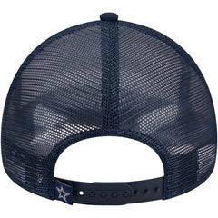 Dallas Cowboys New Era Stacked A-Frame Trucker 9FORTY Adjustable Hat - White/Navy Hats