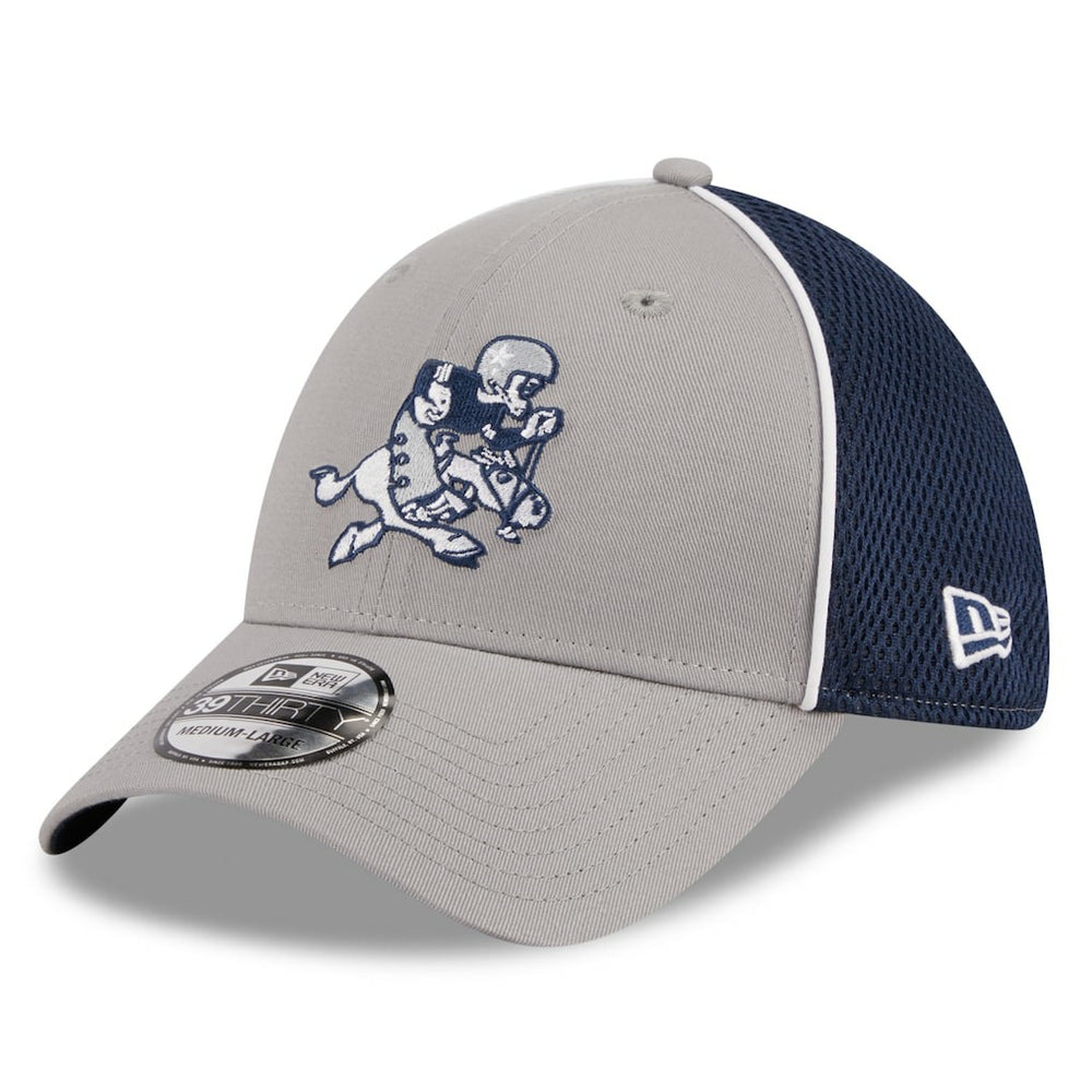 Dallas Cowboys New Era Pipe Retro Joe 39THIRTY Flex Hat - Silver/Navy Hats