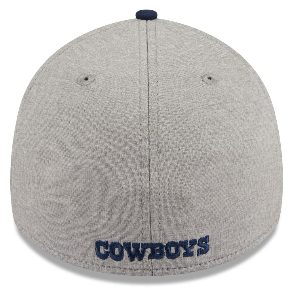 Dallas Cowboys New Era Stripe 39THIRTY Flex Hat - Heather Silver Hats