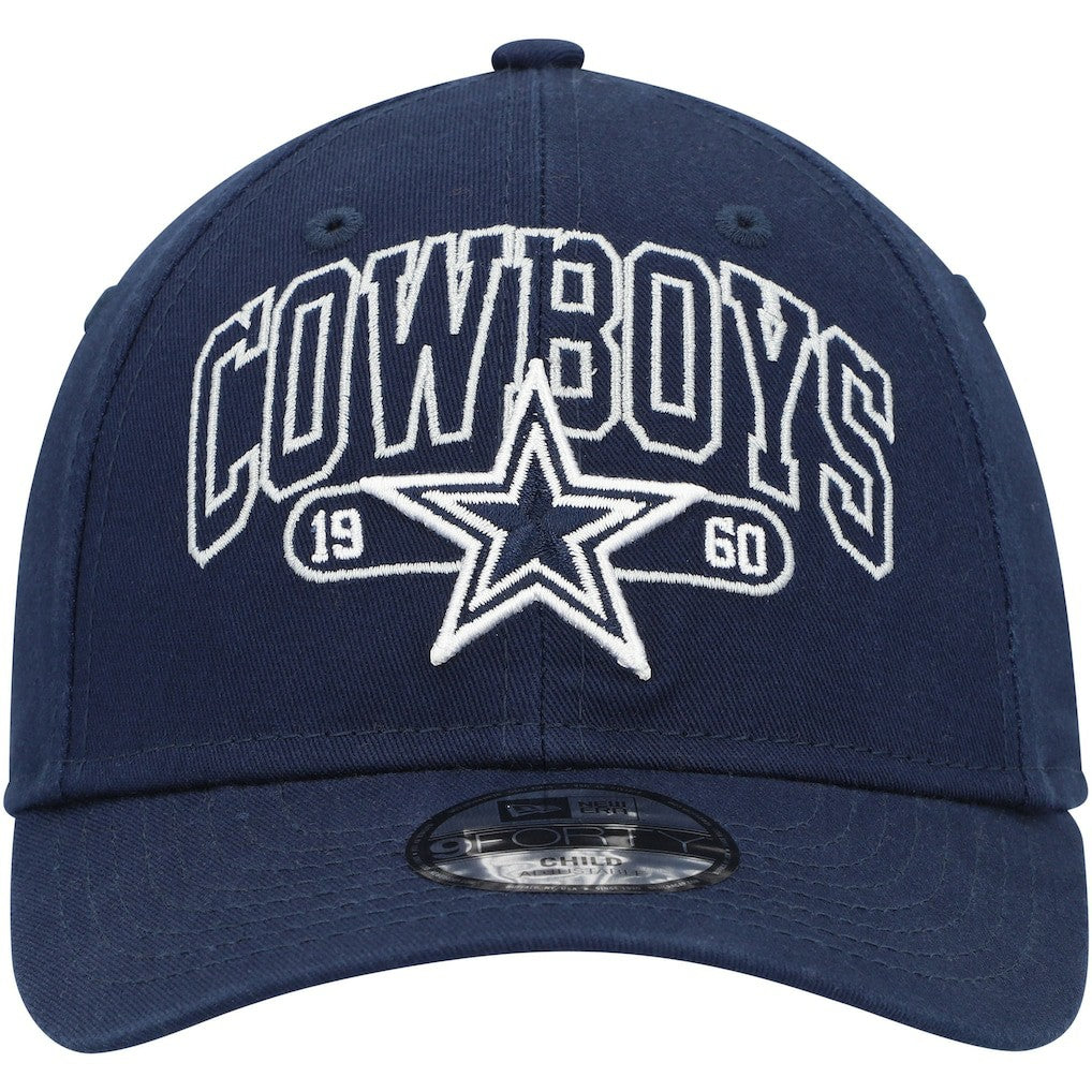 Dallas Cowboys New Era Preschool Outline 9FORTY Adjustable Hat - Navy Hats