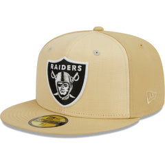 Las Vegas Raiders New Era Raffia Front 59FIFTY Fitted Hat - Khaki Hats