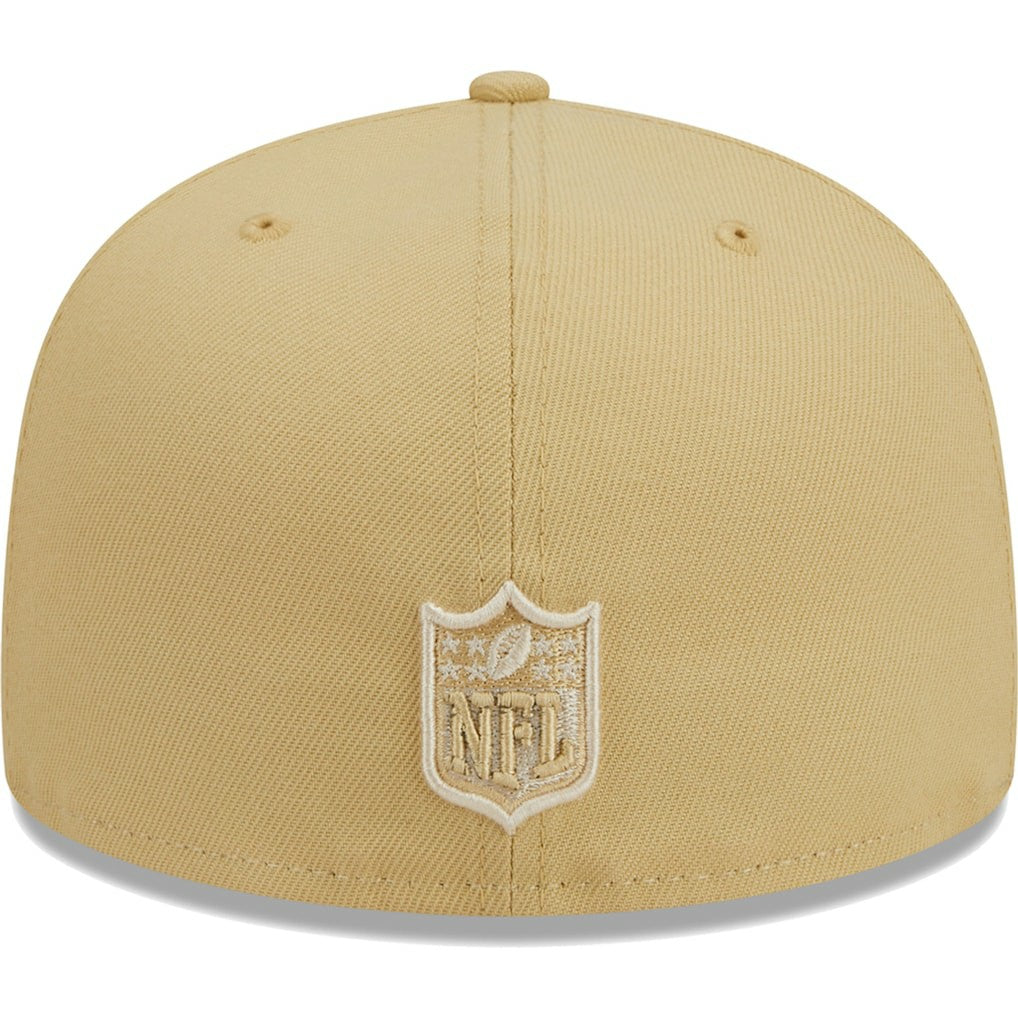 Las Vegas Raiders New Era Raffia Front 59FIFTY Fitted Hat - Khaki Hats