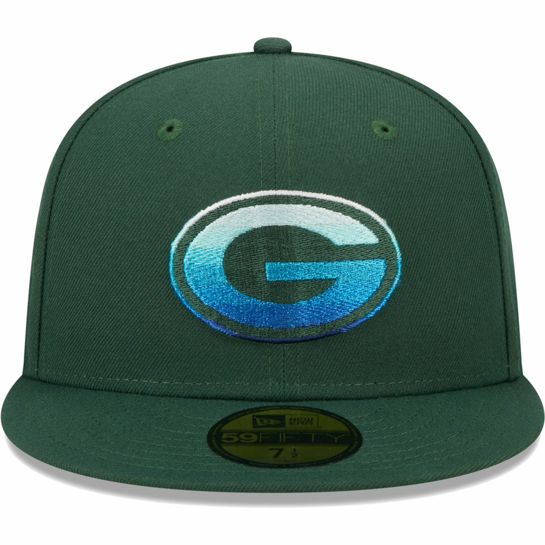 Green Bay Packers New Era Gradient 59FIFTY Fitted Hat - Green Hats