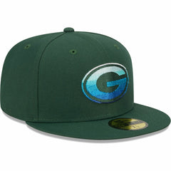 Green Bay Packers New Era Gradient 59FIFTY Fitted Hat - Green Hats