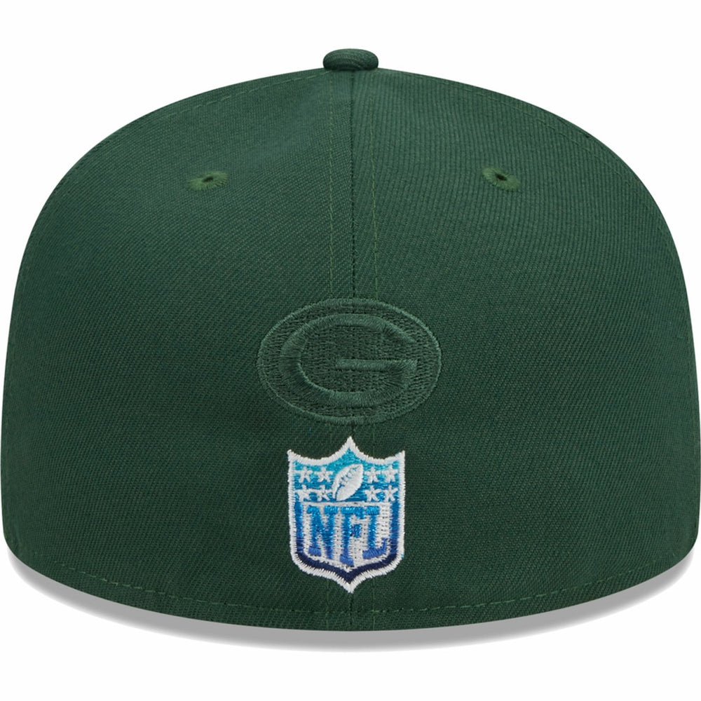 Green Bay Packers New Era Gradient 59FIFTY Fitted Hat - Green Hats