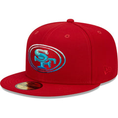 San Francisco 49ers New Era Gradient 59FIFTY Fitted Hat - Scarlet Hats