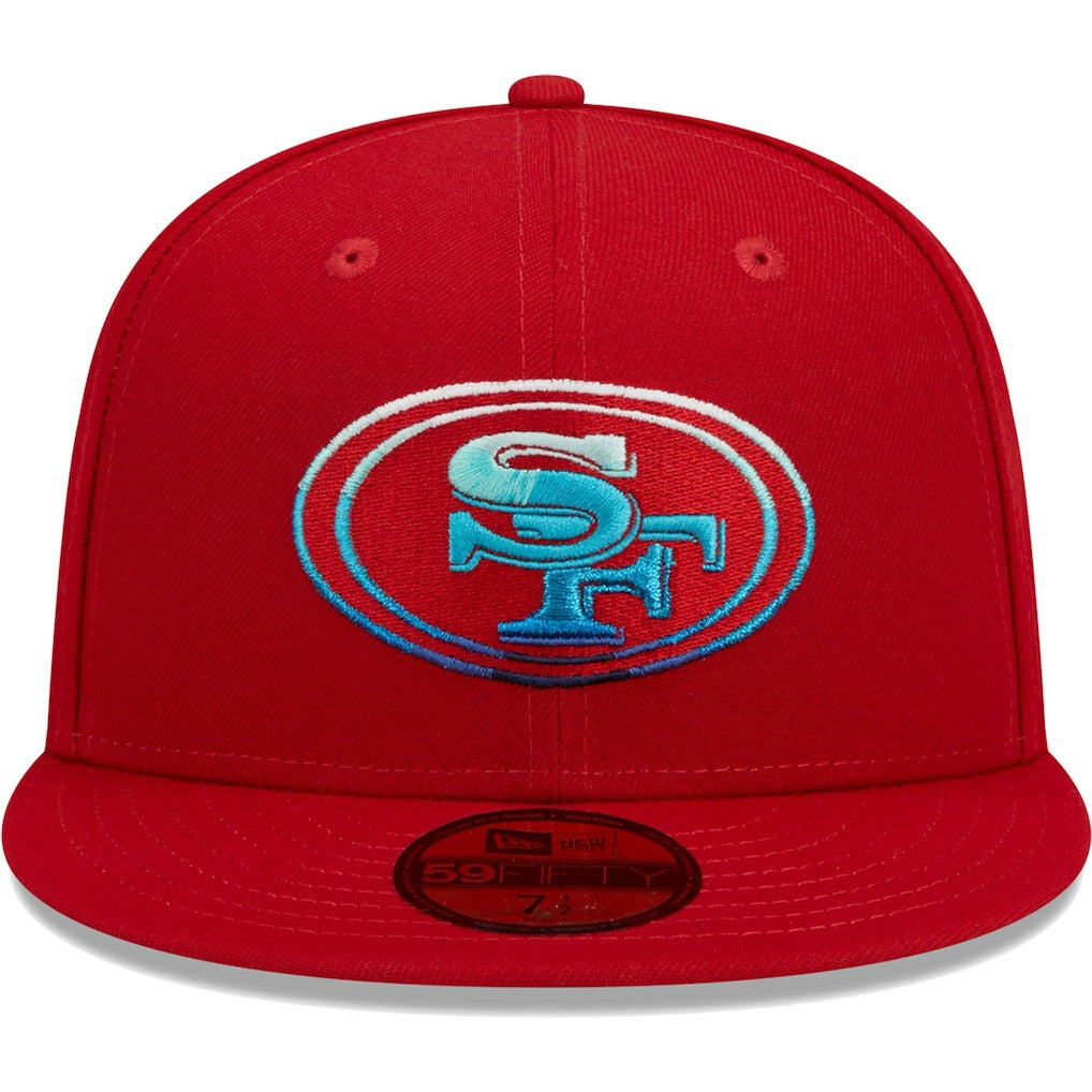 San Francisco 49ers New Era Gradient 59FIFTY Fitted Hat - Scarlet Hats