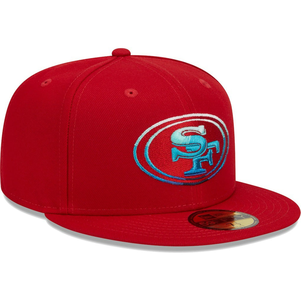 San Francisco 49ers New Era Gradient 59FIFTY Fitted Hat - Scarlet Hats