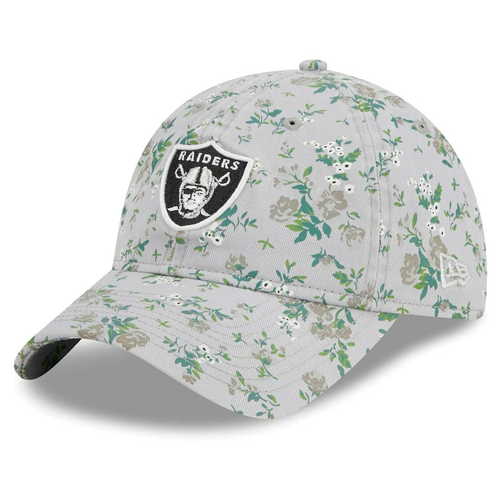 Las Vegas Raiders New Era Girls Youth Bouquet 9TWENTY Adjustable Hat - Gray Hats