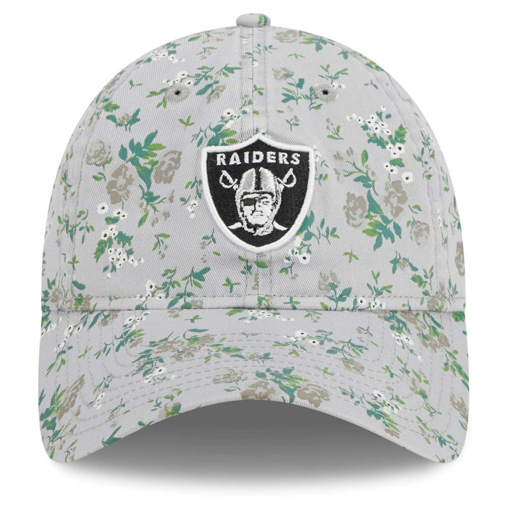 Las Vegas Raiders New Era Girls Youth Bouquet 9TWENTY Adjustable Hat - Gray Hats
