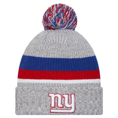 New York Giants New Era Youth Cuffed Knit Hat with Pom - Heather Gray Hats