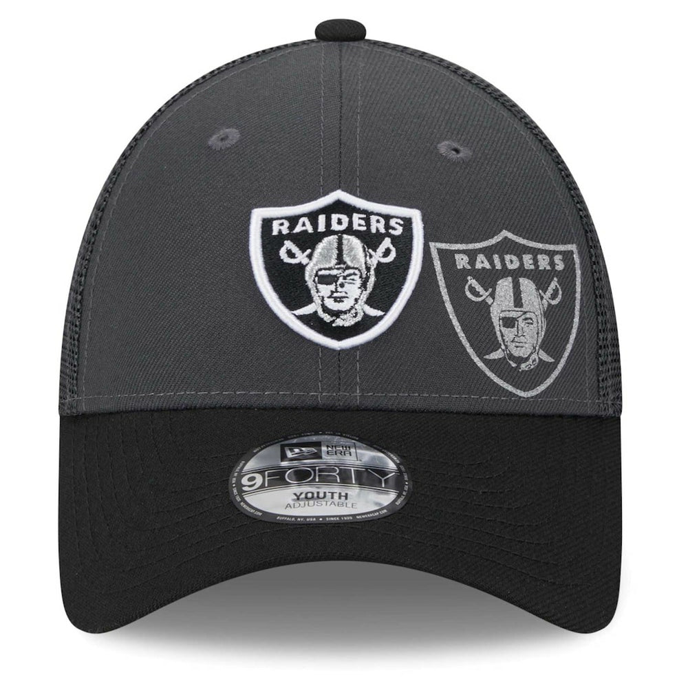 Las Vegas Raiders New Era Preschool Reflect 9FORTY Adjustable Hat - Graphite/Black Hats