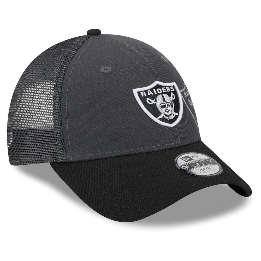 Las Vegas Raiders New Era Preschool Reflect 9FORTY Adjustable Hat - Graphite/Black Hats