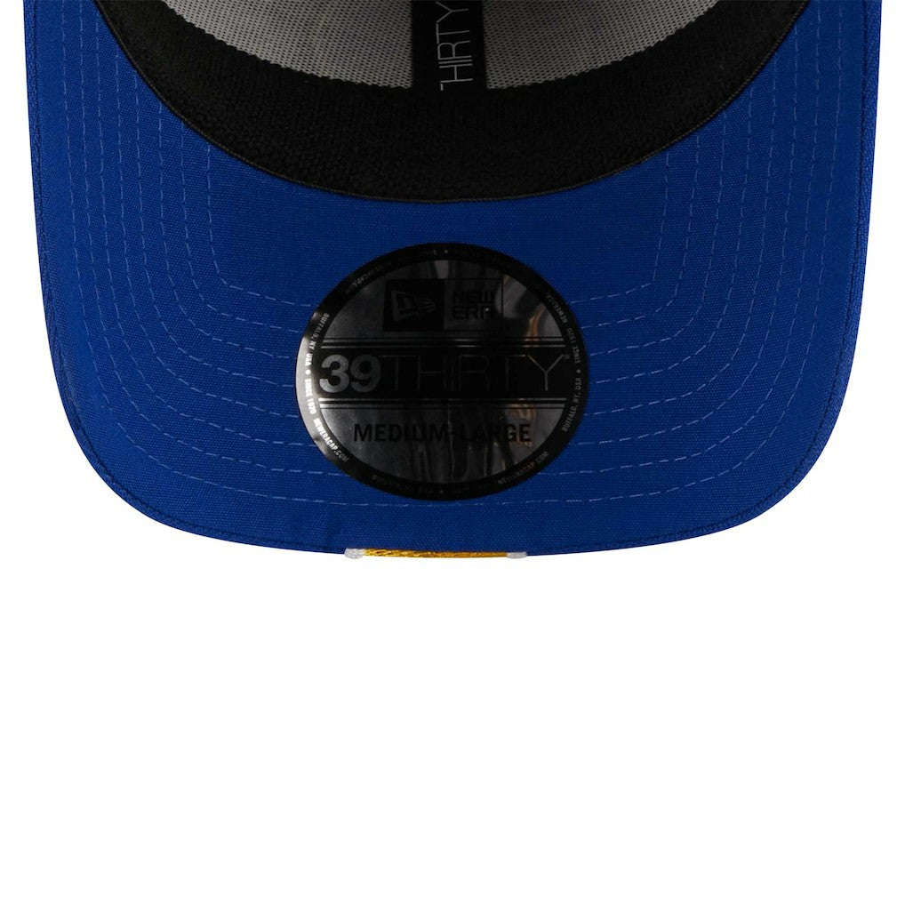 Golden State Warriors Striped 39THIRTY Flex Hat Gray/Royal - New Era