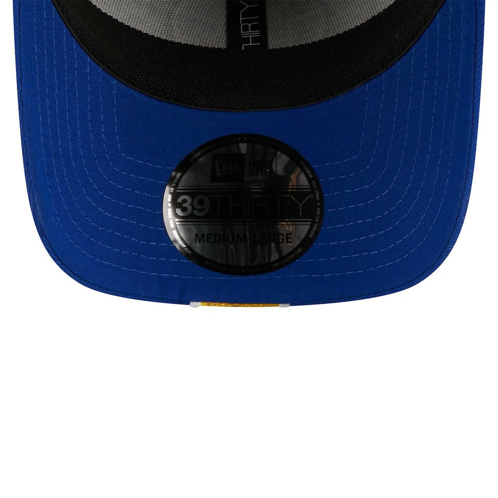 Golden State Warriors Striped 39THIRTY Flex Hat Gray/Royal - New Era